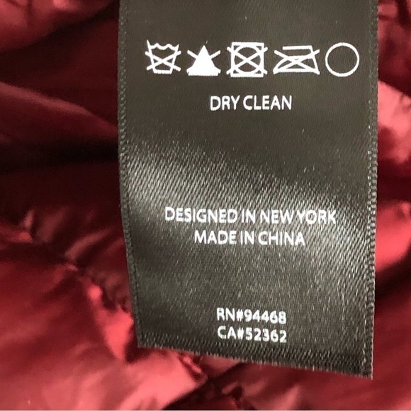 Dawn Levy Coat Jess Berry Red Packable Diamond Quilted Puffer Small - Picture 9 of 14